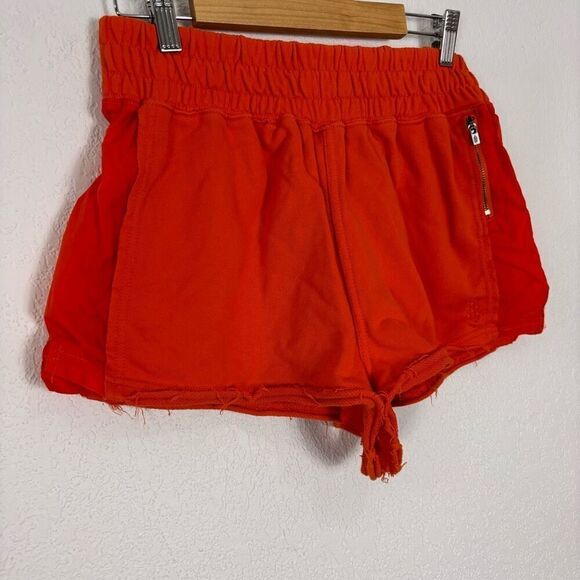 Free People Movement Dark Orange Short Terry Cloth Shorts - Picture 3 of 7